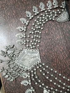 Oxidized Silver Tone Necklace