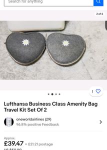Lufthansa Business Class Amenity Bag Travel Kit