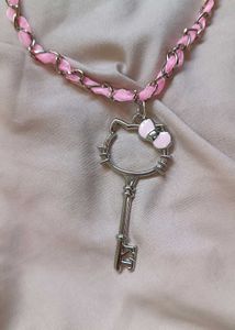 Cute Hello Kitty Key Pendant Necklace