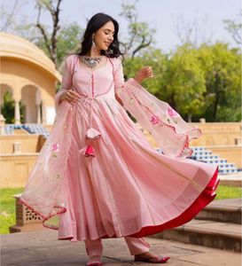 Elegant Pink Anarkali Kurta Set