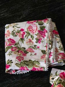 3 piece floral asthetic kurta set with duppata