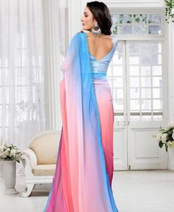 Stunning Ombre Saree with lace Border