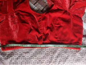 Red Velvet Blouse