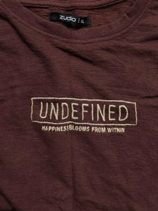 Brown Graphic Print Tee