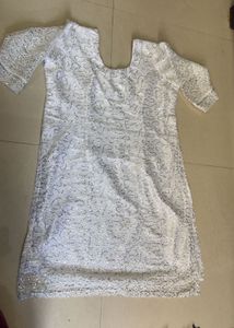 Elegant White Sequined Blouse