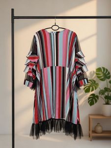 Striped Ruffle Dress