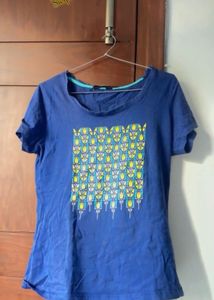 Blue Graphic Print T-Shirt