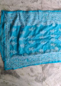 Elegant Blue Chikankari Kurta