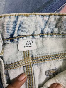 Light Wash Denim Cargo Shorts