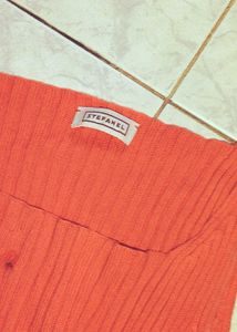 Vibrant Red Ribbed Tank Top