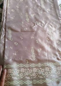 Elegant Dusty Mauve Silk Saree
