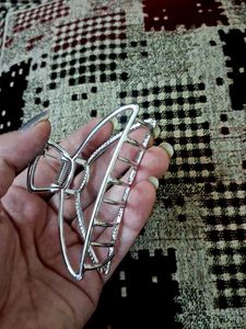Elegant Silver Claw Clip