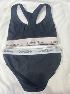 Calvin Klein Black Bra and Panty Set