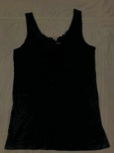 Black Lace Trim Camisole Top
