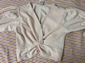 Chic Pink Twist-Front Top