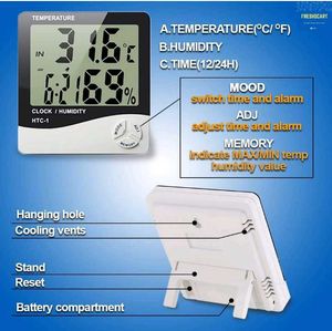 Clock+temperature+humidity