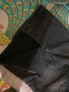 Washed Black Denim skirt &amp; H&amp;m top CO ord set