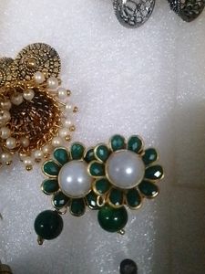 Green Diamond Earrings