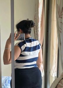 Classic Navy &amp; White Striped Top