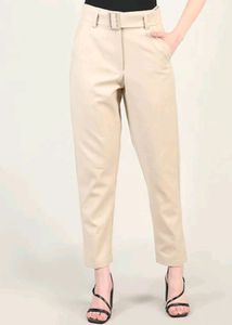 Beige Colour Classy High Waisted Trouser Pant 👌👌With Belt