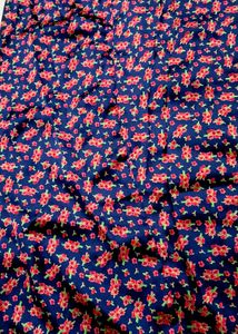 #Navy Blue Floral Print lhnga