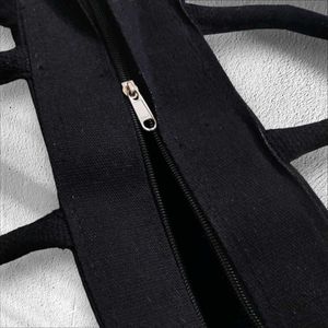 BEAUTIFUL CANVAS BLACK TOTE/LUNCH BAG FOR