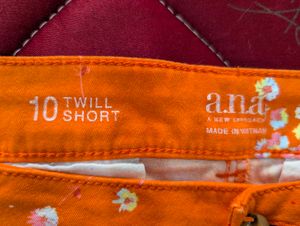 Bright Orange Floral Shorts UK size 10