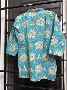 Blue Printed shot Kurti