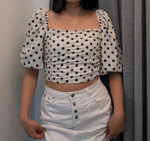 polka Dot crop top