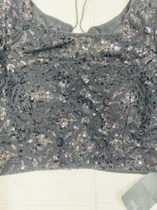 Sparkling Black Sequin Blouse