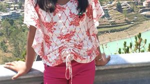 Floral Print Girls' Top