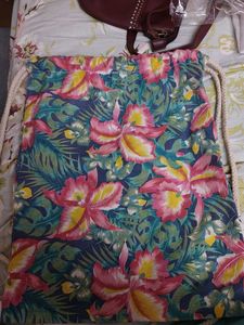 Tropical Floral Drawstring Backpack