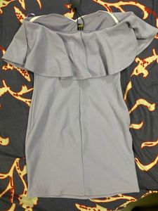 Strapless Ruffle Bodycon Mini Dress