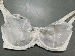 Sheer Lace & Floral Detail Bra
