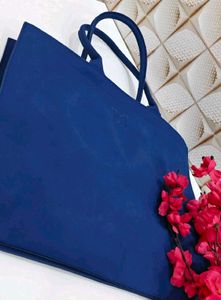 Carolina Herrera Stylish Blue Tote Bag