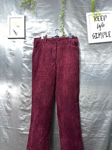 Maroon Corduroy Pants