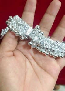 pure silver jodha anklets