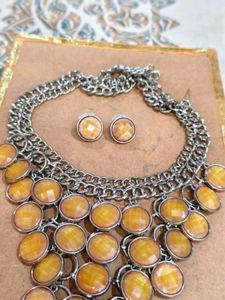 Statement Yellow Stone Necklace