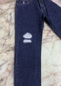 Men's Distressed Dark Wash Jeans