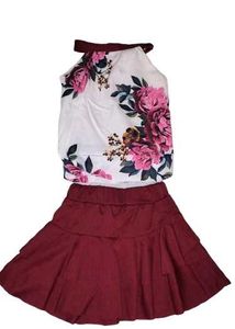 Floral Top &amp; Skirt Set