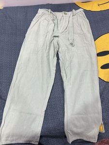 sage green linen trousers pant