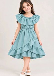 🇹🇭Adorable Ruffled Blue Dress for Girls