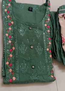 Embroidered Kurta Set with Dupatta