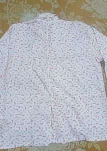 New Floral Print Oversized Shirt with pocket