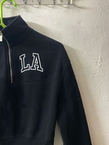 H&amp;M Black LA Cropped Sweatshirt