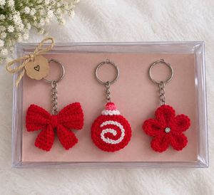 Set of 3 Handmade Crochet Keychains