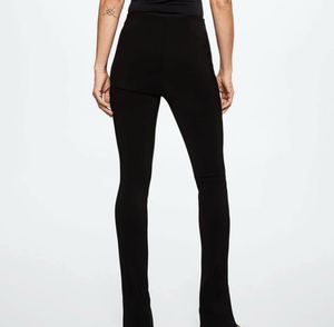 MNG Black Pants With Metal hook and Eye Fastenings