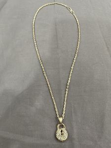 Sparkling Lock Pendant Necklace