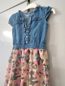 Guess Denim &amp; Floral Camo Dress