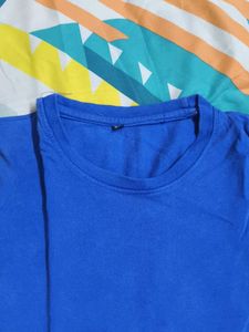 Blue Long Sleeve T-Shirt Casual Tee